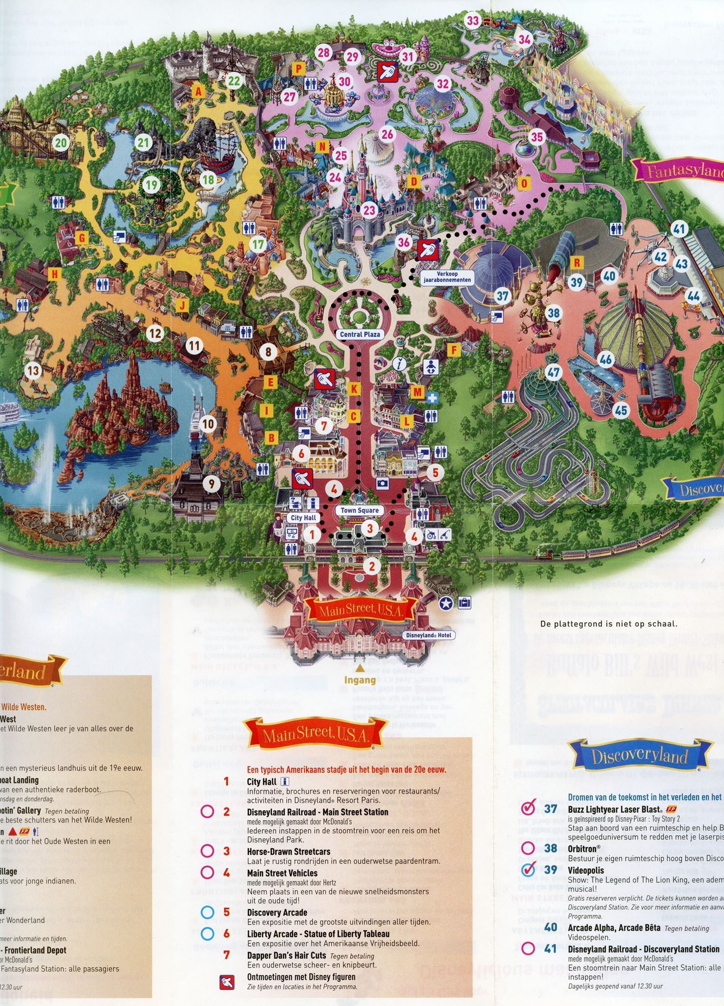 Coasternews. 2007 Disneyland Map Dutch